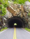 Motorcycle driving along Skyline Drive in the Shenandoah Valley