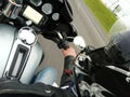 Motorcycle driving fast leather