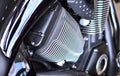 Motorcycle engine close-up background Royalty Free Stock Photo