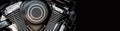 Motorcycle engine close-up cropped view Royalty Free Stock Photo