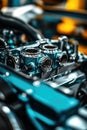 Motorcycle Engine Close Up Royalty Free Stock Photo