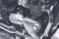 Motorcycle engine,detail of motorcycle engine Royalty Free Stock Photo