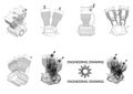 Motorcycle engine drawing