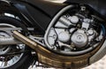 Motorcycle engine for racing on the trac Royalty Free Stock Photo