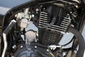 motorcycle engine with spark plugs Royalty Free Stock Photo