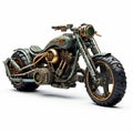 Apocalyptic Motorcycle: Realistic 3d Rendering Of Atomic Bike Royalty Free Stock Photo