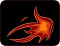 Motorcycle flame style symbol