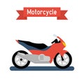 Motorcycle flat design