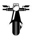 motorcycle front silhouette Royalty Free Stock Photo
