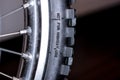 Motorcycle front tire Royalty Free Stock Photo