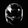 Motorcycle full face helmet, concept of head protection.