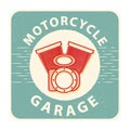 motorcycle garage sign. Vector illustration decorative design