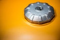 Motorcycle gas tank cap Royalty Free Stock Photo