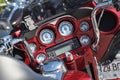 Motorcycle gauges panel close up