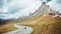 Motorcycle at Giau Pass, Dolomites