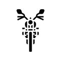motorcycle glyph icon vector illustration Royalty Free Stock Photo