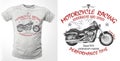 Motorcycle graphic print, t-shirt print