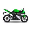 Motorcycle, green sport bike