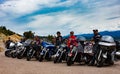 Motorcycle group traveling to Colorado