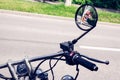 Motorcycle handle bar with mirror