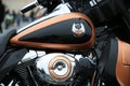 Motorcycle Harley Davidson Ultra Classic, fuel tank and air filter cover. Close-up Royalty Free Stock Photo