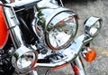 Harley Davidson Motorcycle Headlight Royalty Free Stock Photo