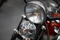 Motorcycle headlight and horn Royalty Free Stock Photo