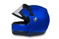 Motorcycle helmet with a raised glass