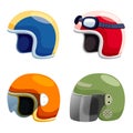 Motorcycle helmet set