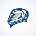 Motorcycle helmet. Vector drawing Royalty Free Stock Photo