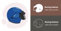 motorcycle helmet vector icon. racing sport line solid flar icon
