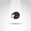 motorcycle helmet icon, simple helmet racing icon