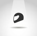 motorcycle helmet icon, simple helmet racing icon