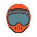 Motorcycle helmet vector illustration ,flat style Royalty Free Stock Photo