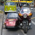 Motorcycle Honda Gold Wing GL1100, bus Volkswagen