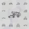 Motorcycle icon. Bigfoot car icons universal set for web and mobile Royalty Free Stock Photo