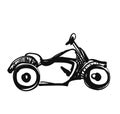 Motorcycle icon in doodle sketch lines. Sport, speed, race. Cartoon