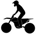 Motorcycle icon vector, solid logo illustration, pictogram isolated on white Royalty Free Stock Photo