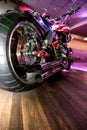 Motorcycle indoors