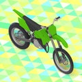 Motorcycle isometric. cross motorbike vector