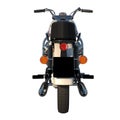 Motorcycle italian motorbike - Back view white background 3D Rendering Ilustracion 3D