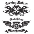 Motorcycle label black