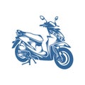 Motorcycle logo design template, scooter matic icon vector design - vehicle icons