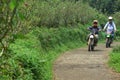 Motorcycle lunge nature