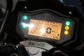 Motorcycle meter panel. Contain many indicators such as odometer, speed, rpm, fuel level etc.