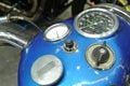 Motorcycle meter panel. Contain many indicators such as odometer, speed, rpm, fuel level etc.