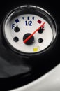 Motorcycle moped fuel gauge gage display at empty point