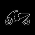 Motorcycle, motorbike, scooter icon simple flat vector illustration