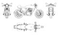 Motorcycle outline vector illustration