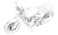 Motorcycle outline vector illustration